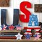 Memorial Day Decorations, 4th of July Decorations, 6Pcs Patriotic Wood Star Block Sign for Independence, Red White Blue American Fourth of July Tabletop Decor for Tiered Tray, Table, Home